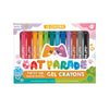 Cat-themed watercolor gel crayons for creativity