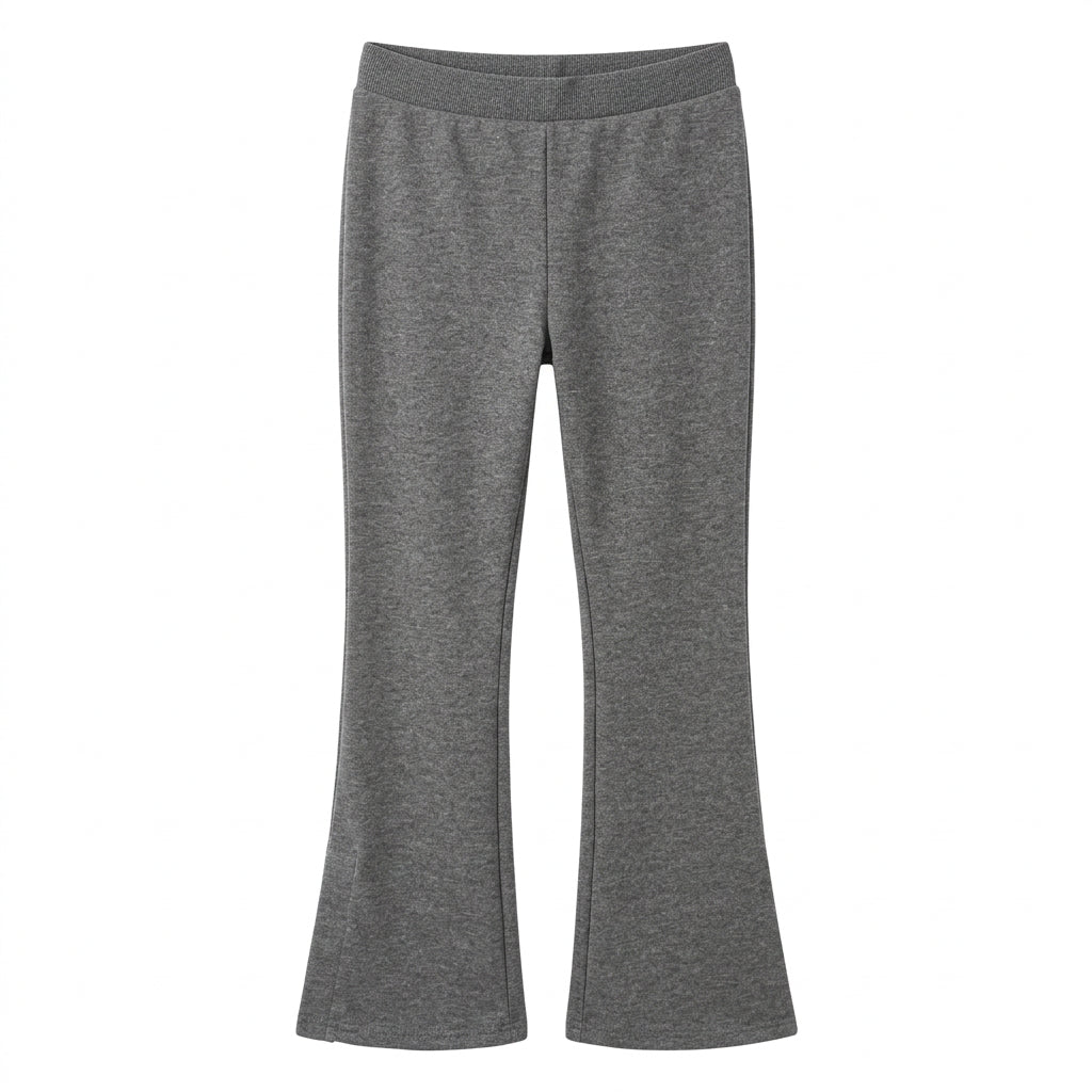 Dark gray heathered cropped flare leggings