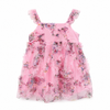 Pink Floral Ruffle Dress