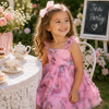 Pink Floral Ruffle Dress