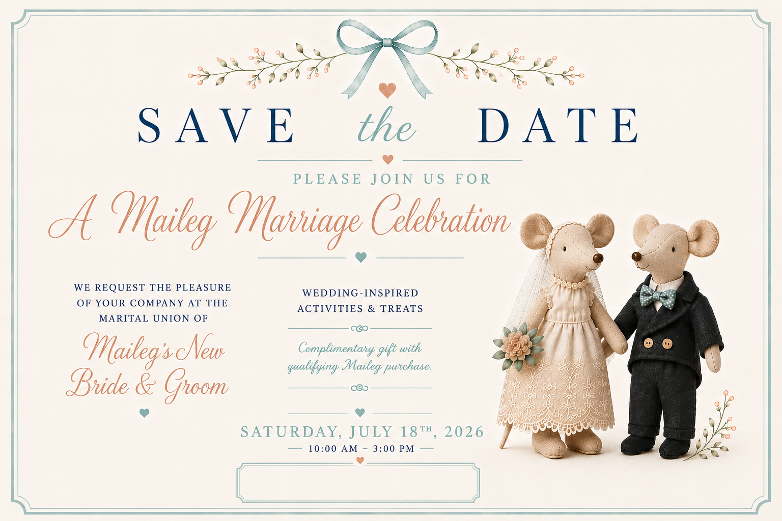 Maileg Marriage Announcement