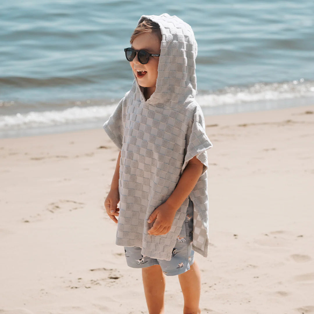 Blue Checkerboard Beach Poncho
