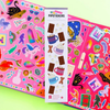 Sweet hot chocolate stickers with silver foil accents