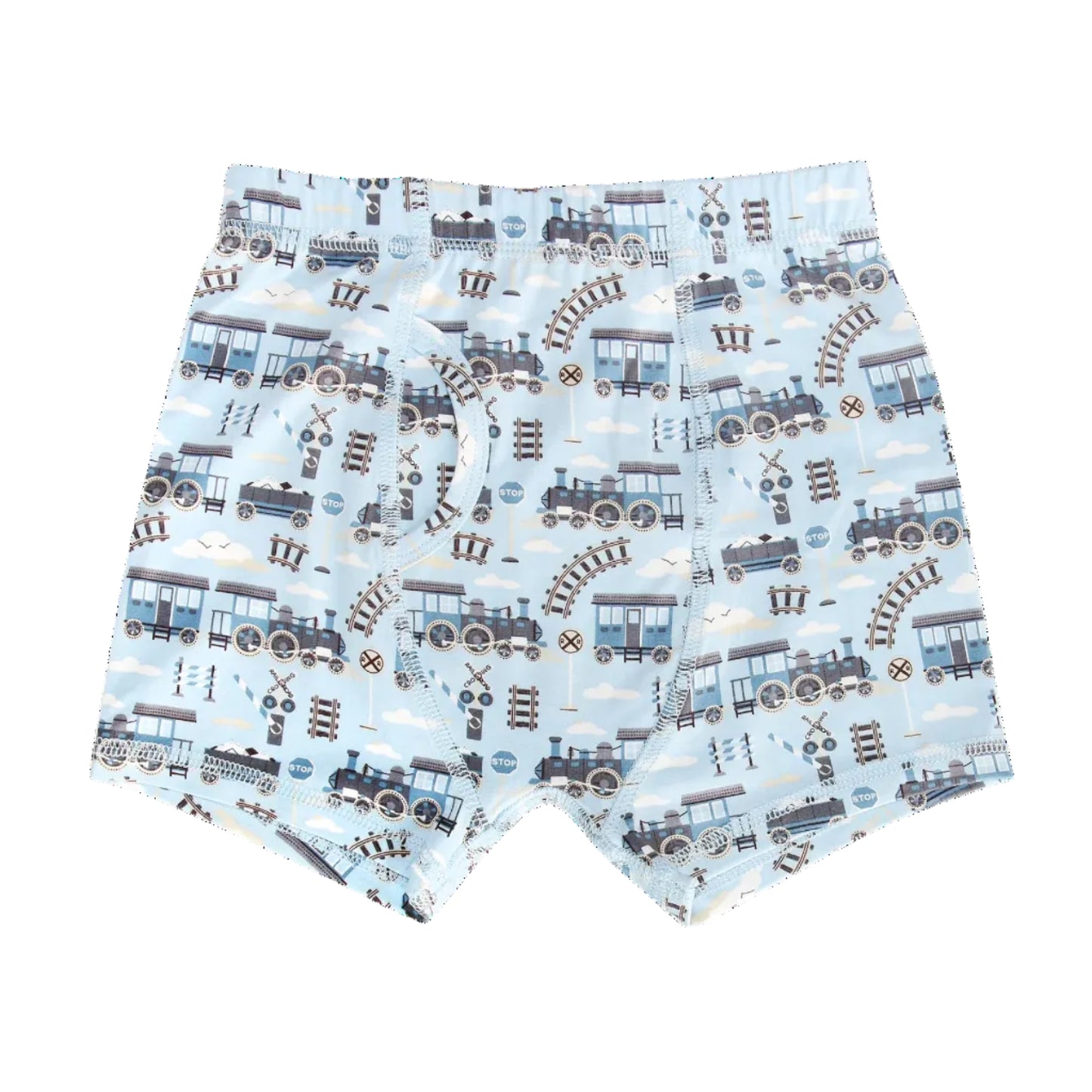 Boys boxer briefs with train pattern