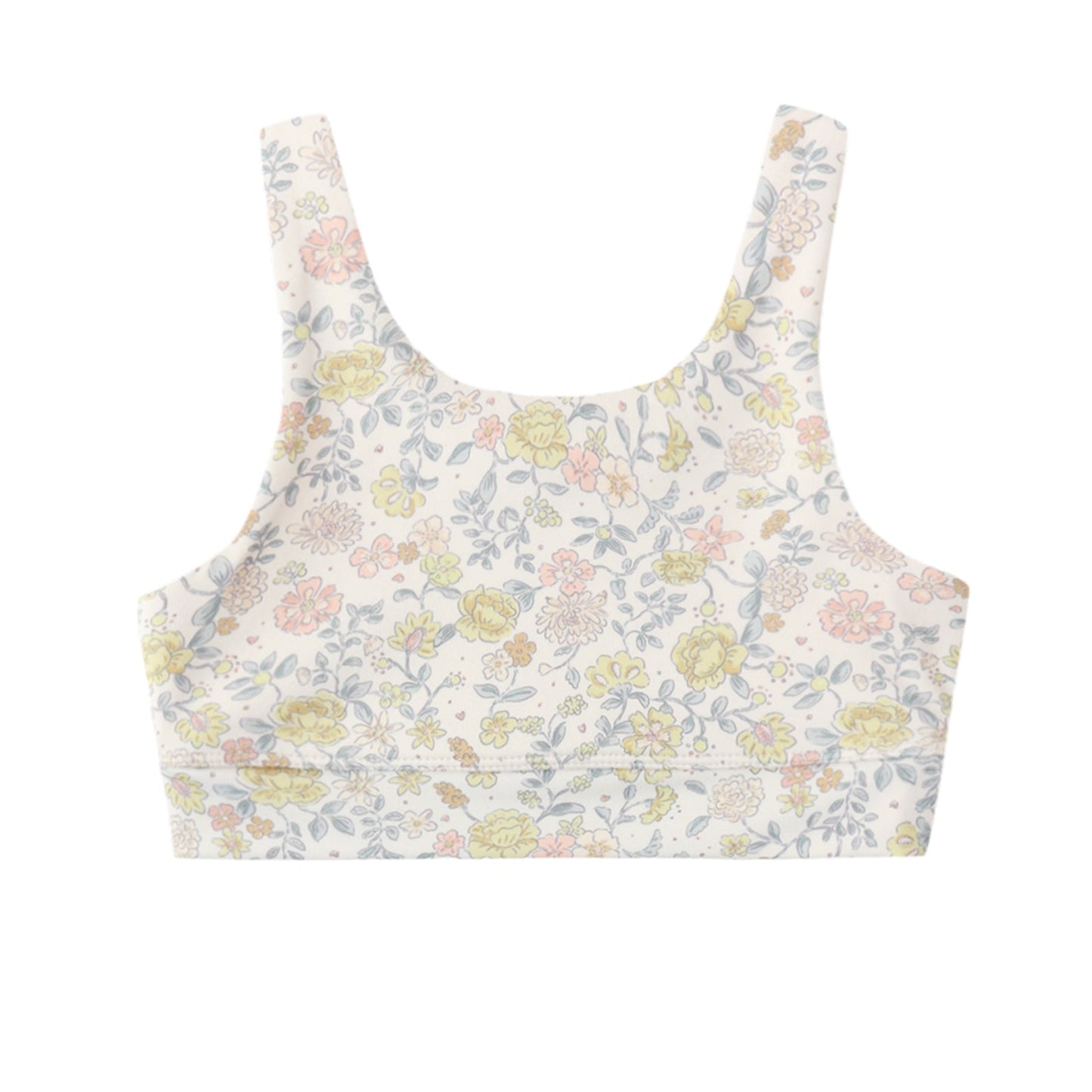 Floral-patterned sports bra