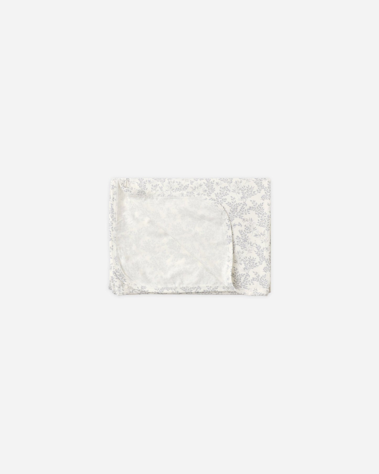 Cloud Floral Bamboo Swaddle flat lay - Quincy Mae bamboo swaddle, cloud floral print