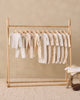 Baby in Cloud Floral Bamboo Zip Footie, lifestyle photo