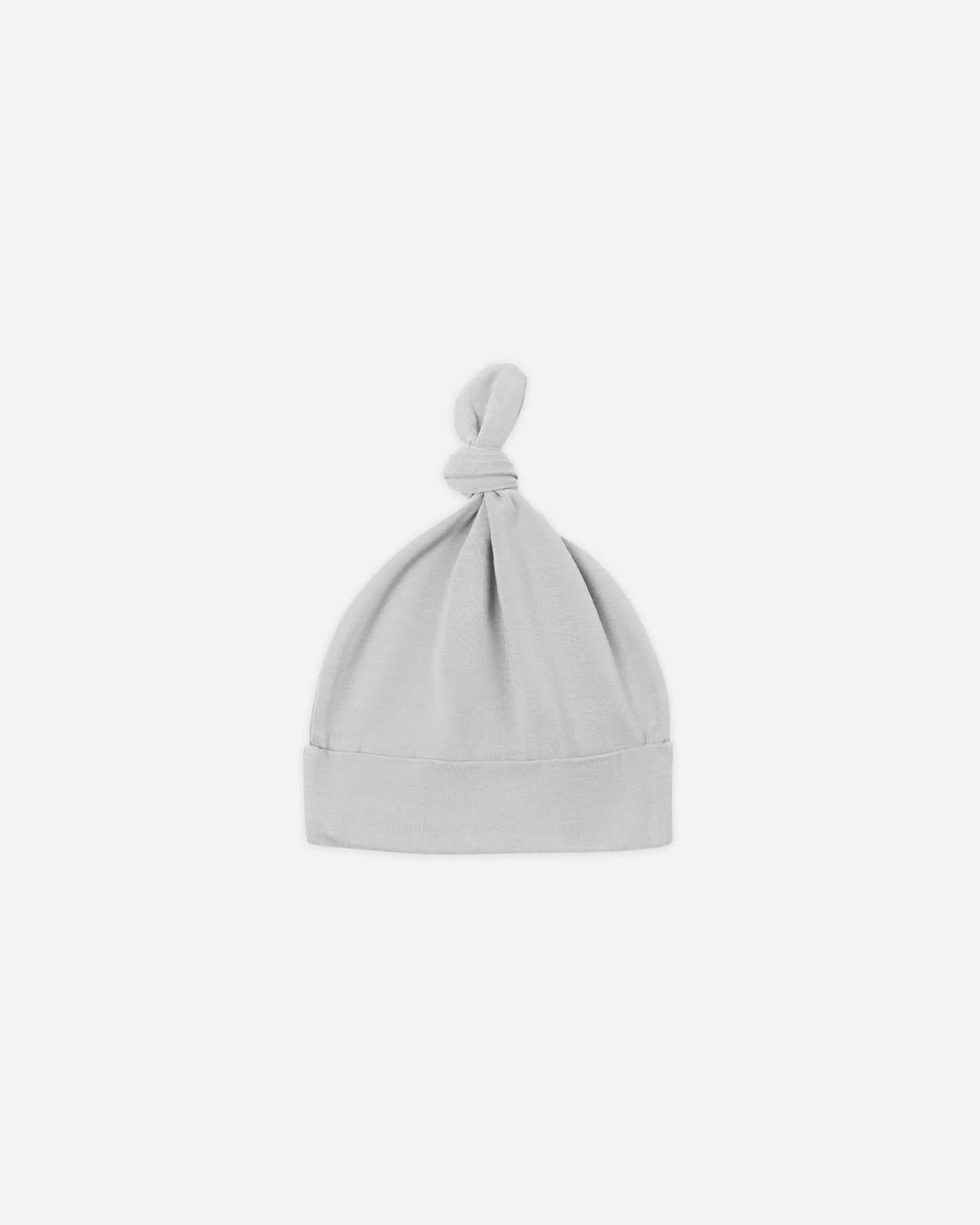 Cloud Knotted Hat flat lay - Quincy Mae organic cotton knotted baby hat, cloud
