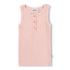 Pink ribbed tank top with buttons