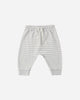 Cloud Stripe Pant flat lay - Quincy Mae organic cotton drawstring pant, cloud stripe print