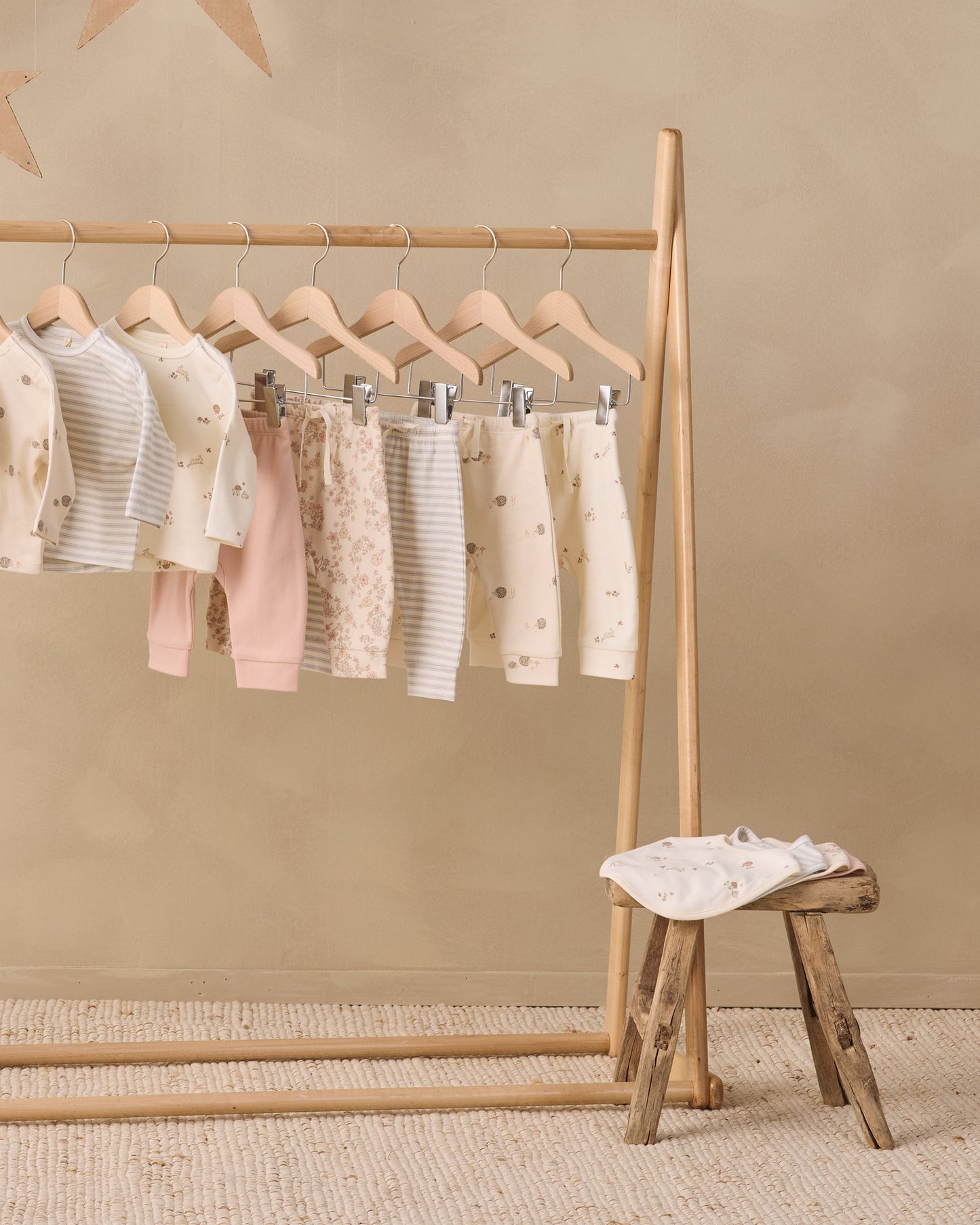 Baby wearing the Cloud Stripe Pant, lifestyle photo