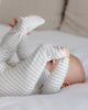 Cloud Stripe Zip Footie, lifestyle photo of baby