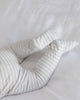 Cloud Stripe Zip Footie styled on baby