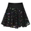 Black skirt with colorful sequins on a white background