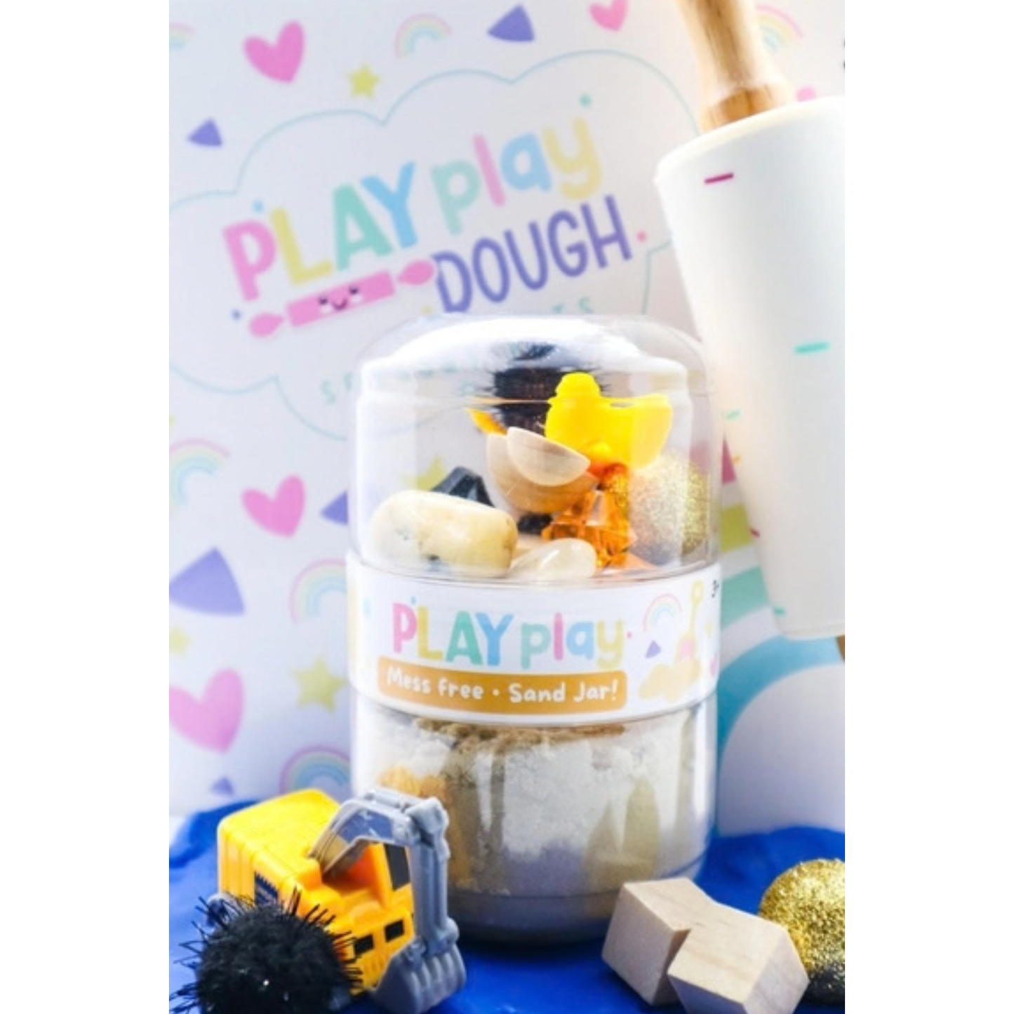Construction Fun Sand Jar with Sensory Sand and Toys