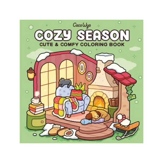 Cozy seasonal coloring book for kids and adults