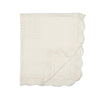 White textured blanket on a white background