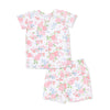Floral pajama set with top and shorts