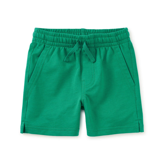 Green shorts on a white background