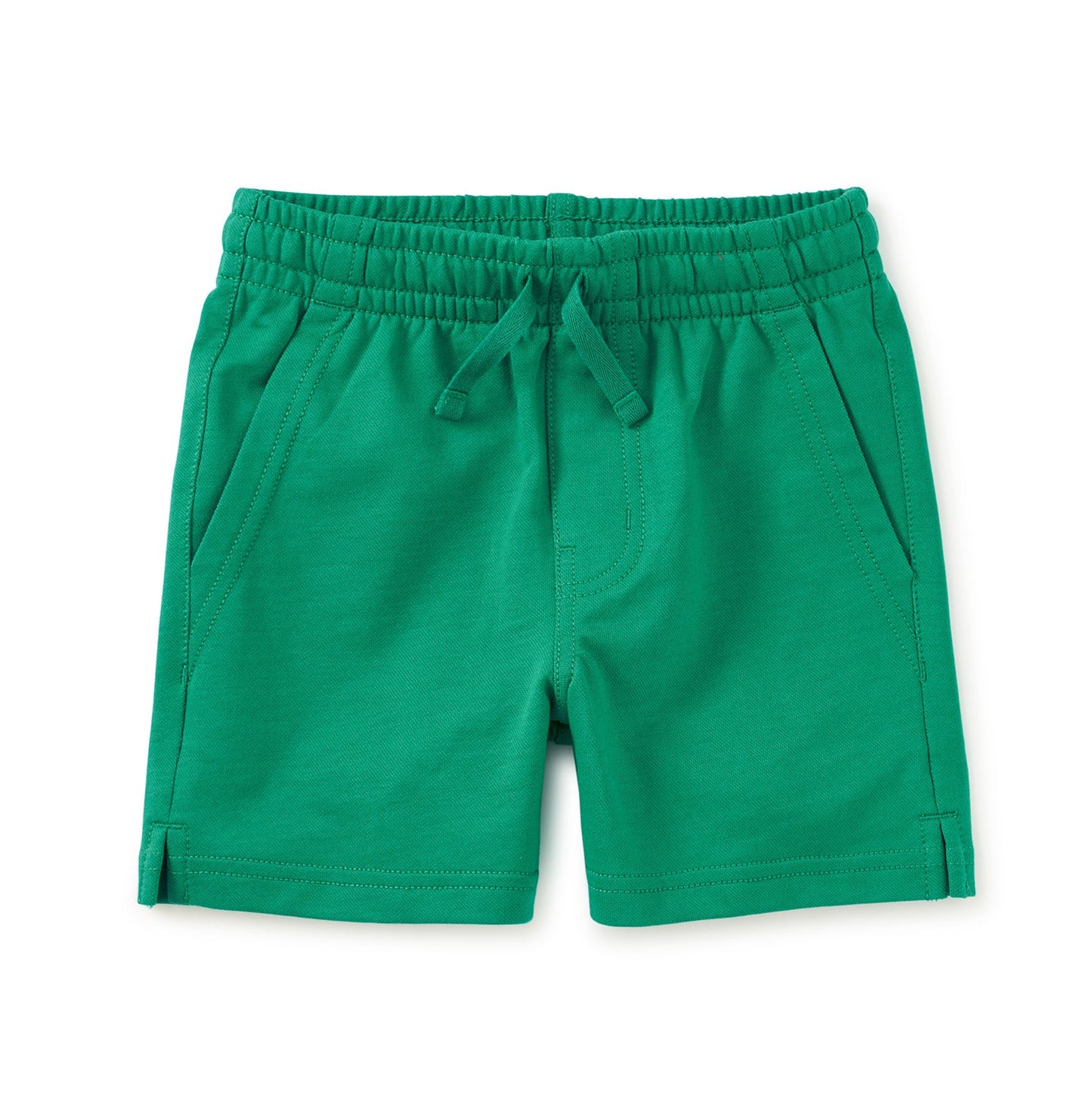 Green shorts on a white background