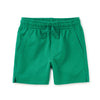 Green shorts on a white background