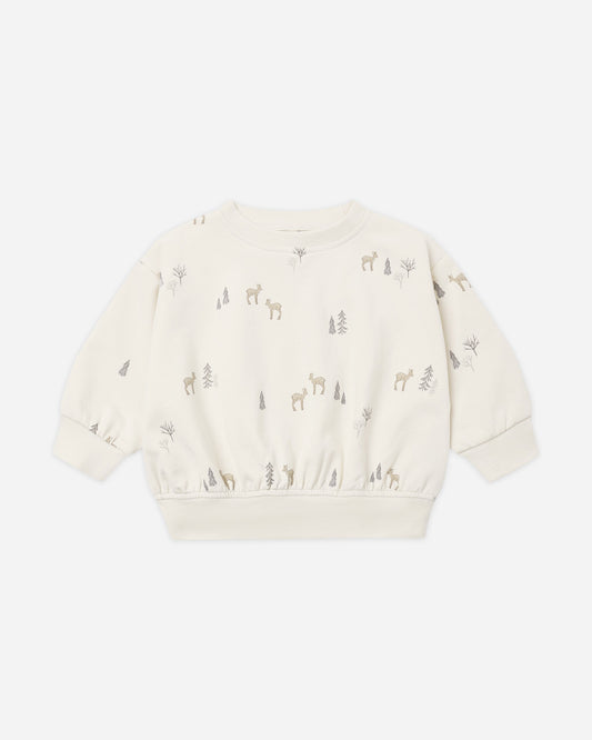 Deer Sweatshirt - flat lay