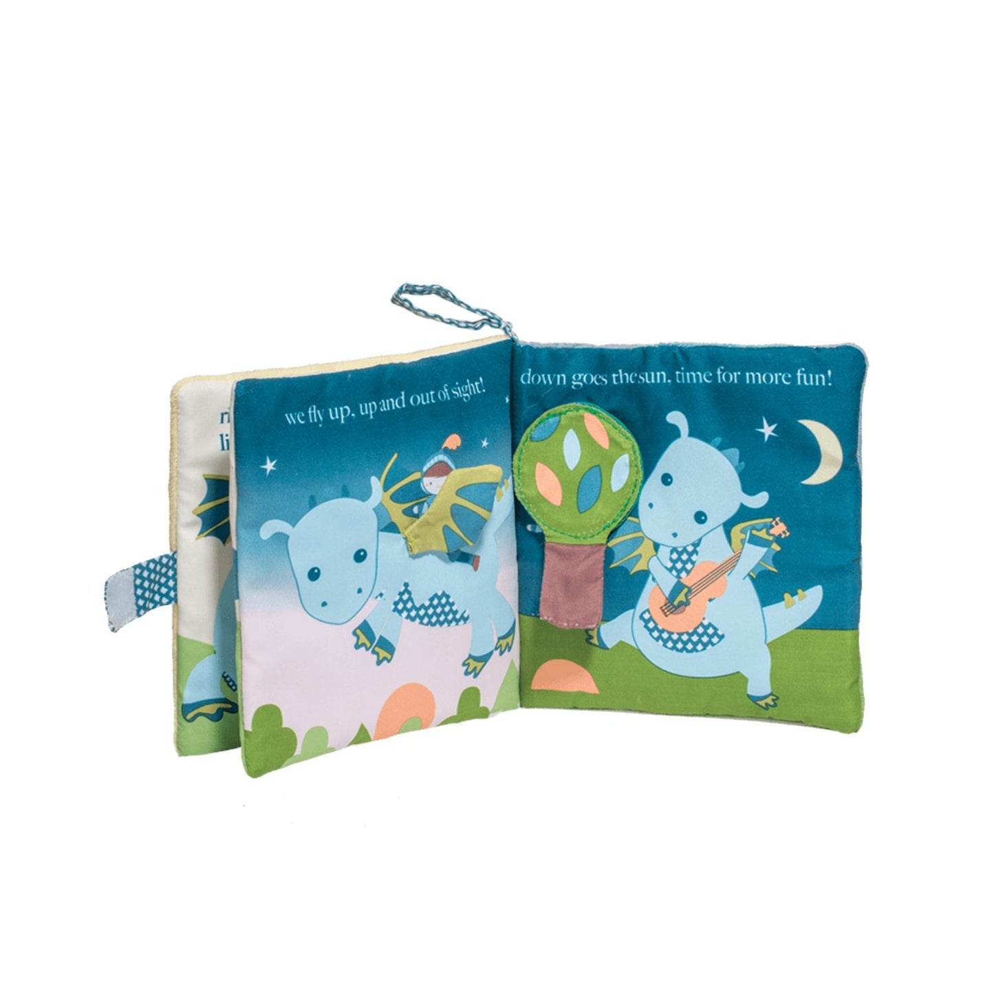 Plush dragon activity book with sensory surprises