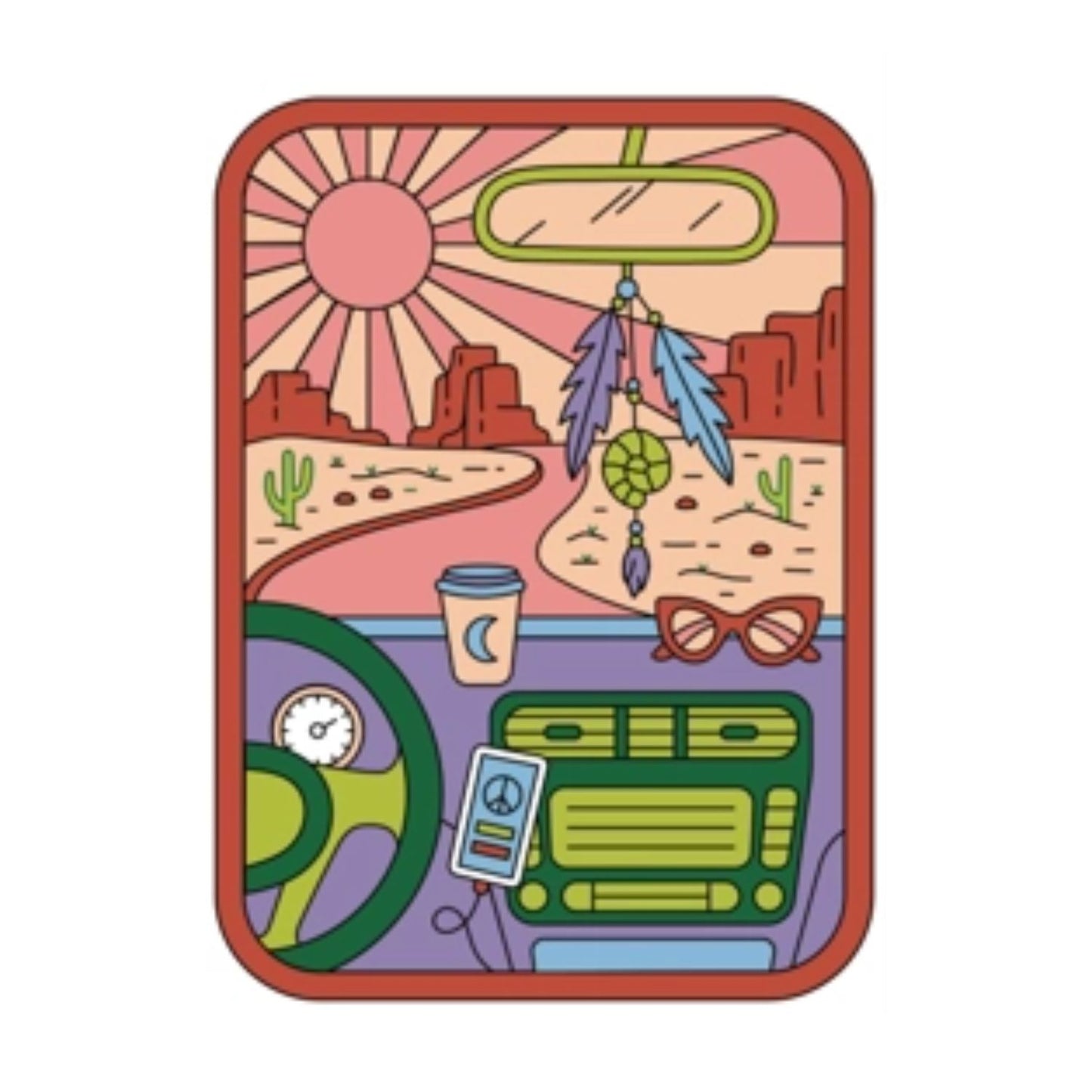 Calming trace-and-color activity pad with markers