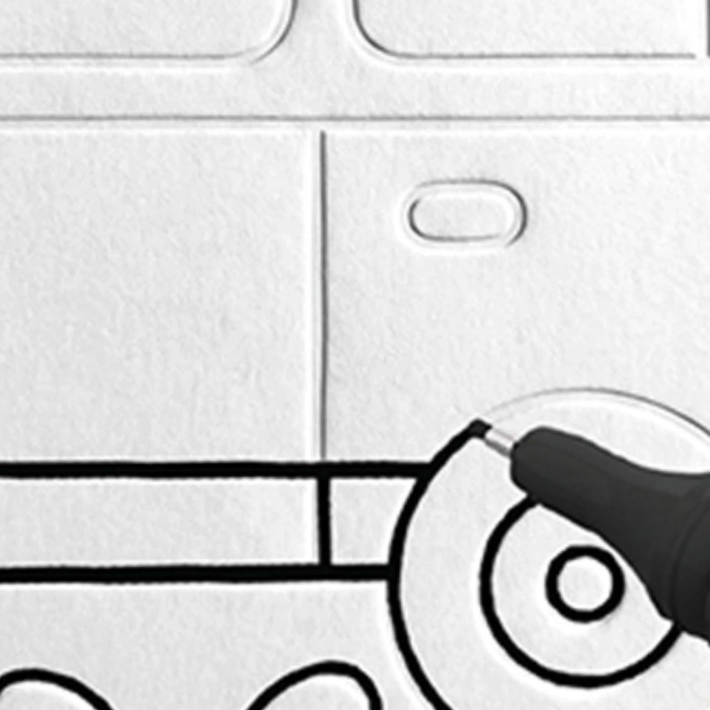 Calming trace-and-color activity pad with markers