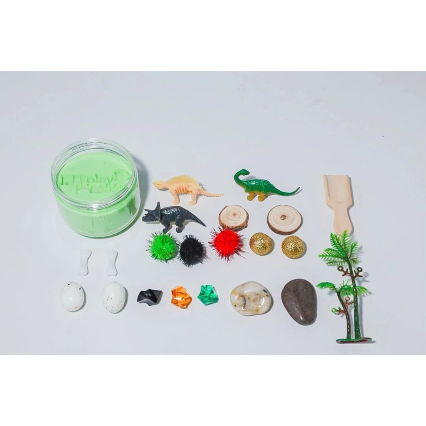 Dino Fun Sand Jar with Green Magnetic Sand