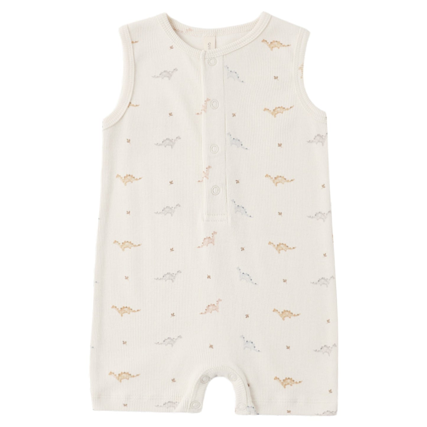 Baby romper with dinosaur pattern