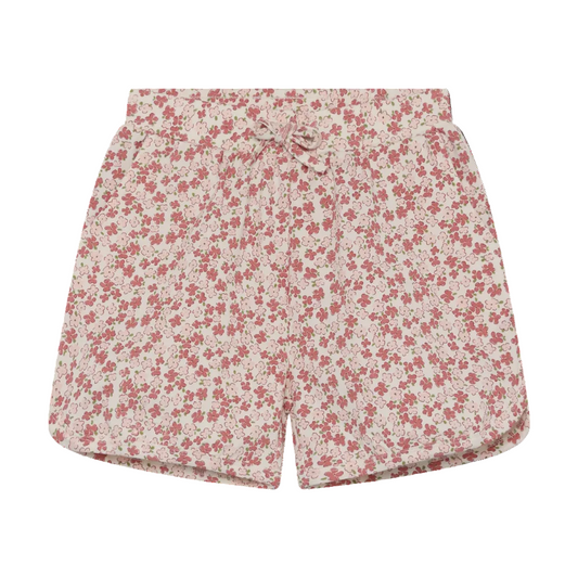 Pink flower patterned short