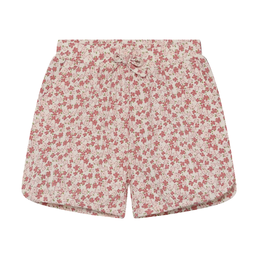 Pink flower patterned short