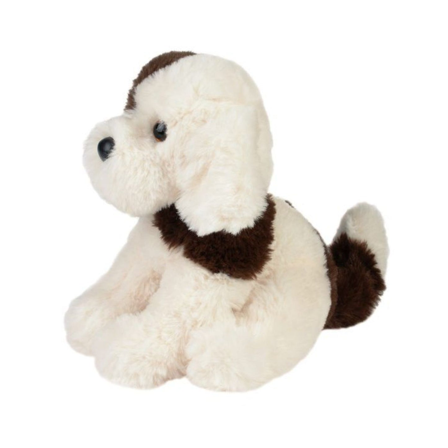 Soft spotted puppy plush with floppy body
