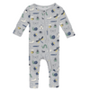 Baby romper with insect pattern and zip closure