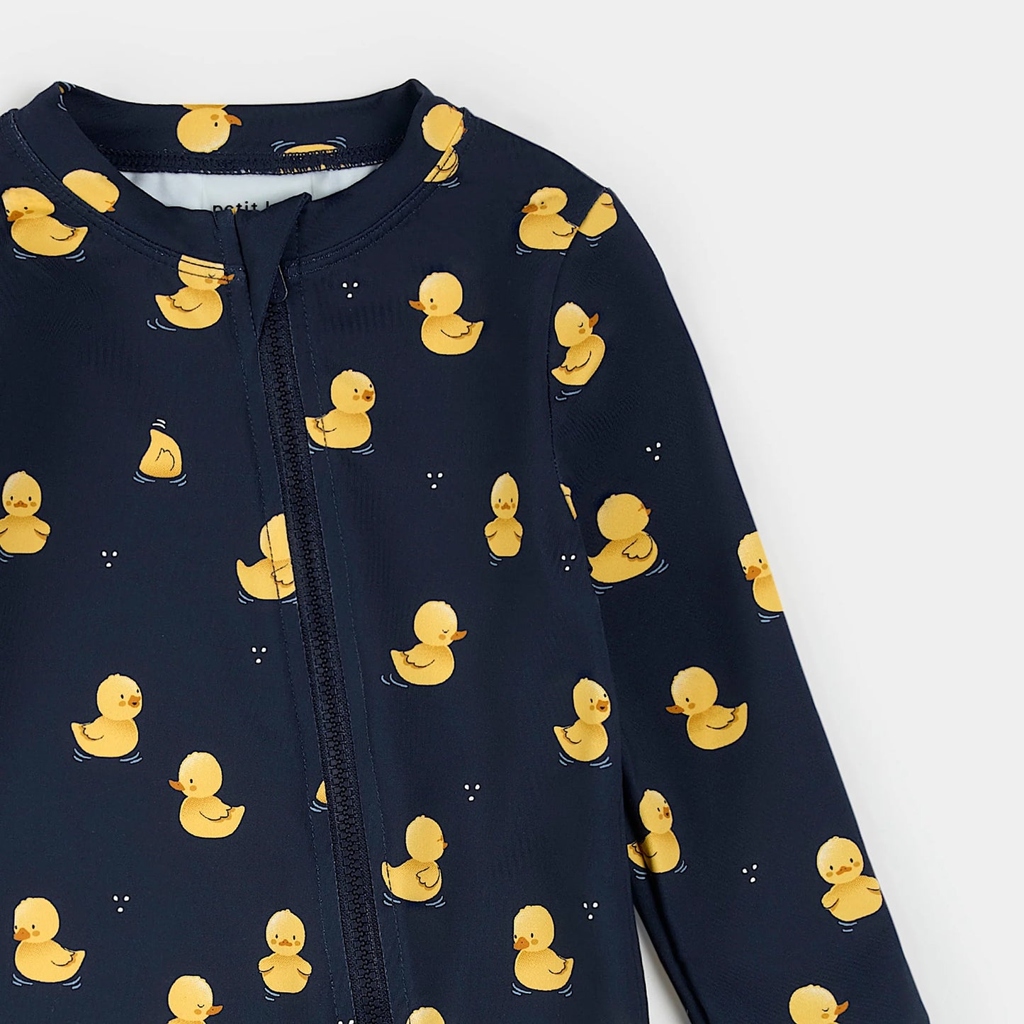 Navy Duckie Swim Romper