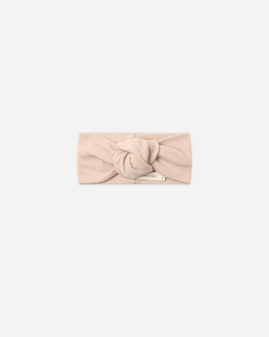 Dusty Rose Headband flat lay - Quincy Mae organic cotton knotted headband
