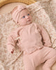 Dusty Rose Headband, studio photo on baby
