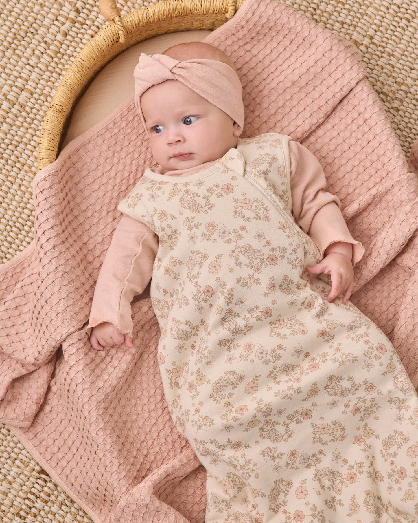 Dusty Rose Headband styled on baby