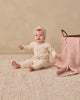 Baby in Dusty Rose Headband, lifestyle photo