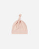 Dusty Rose Knotted Hat (Bamboo) flat lay - Quincy Mae bamboo knotted baby hat