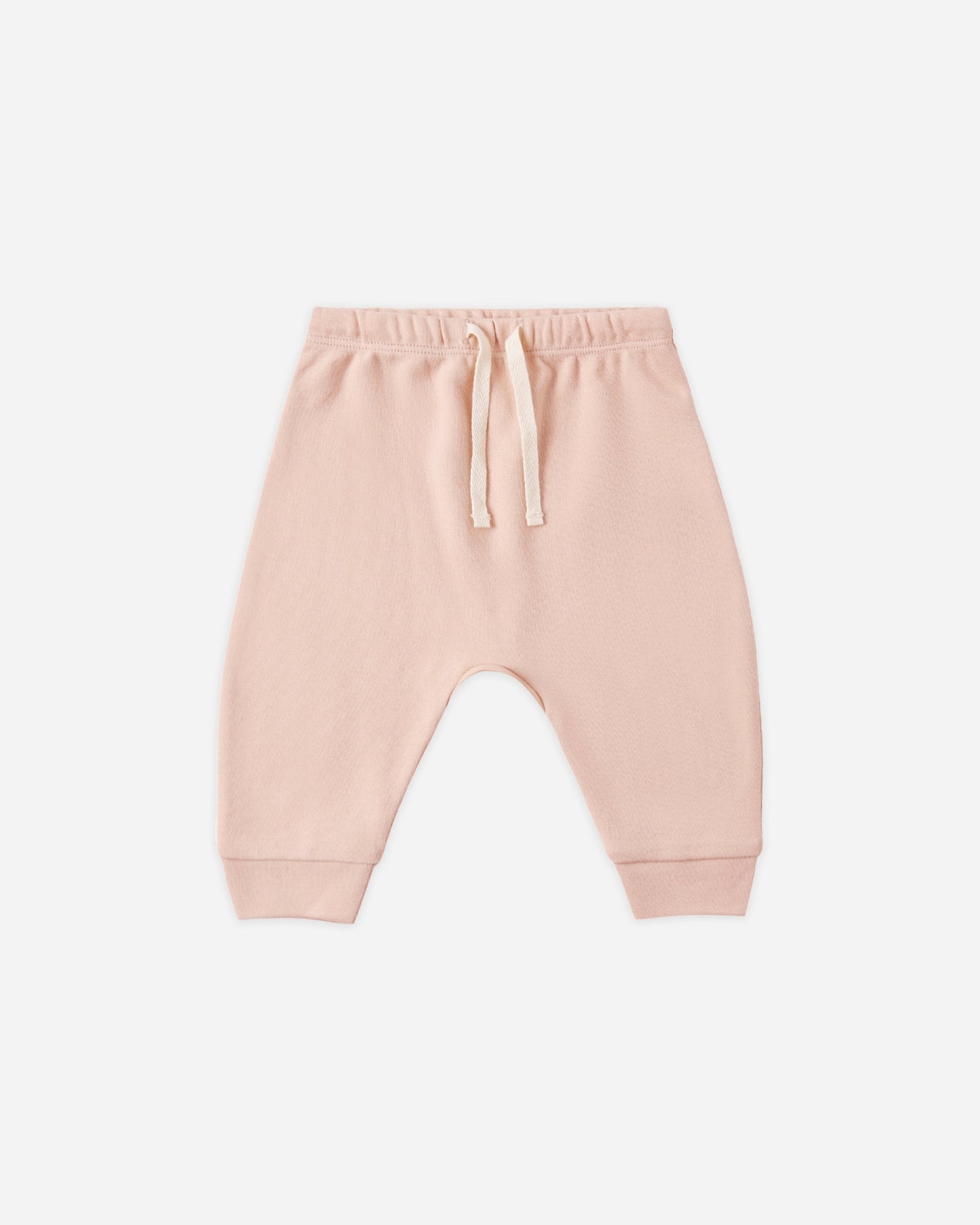 Dusty Rose Pant flat lay - Quincy Mae organic cotton drawstring pant, dusty rose