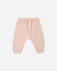Dusty Rose Pant flat lay - Quincy Mae organic cotton drawstring pant, dusty rose