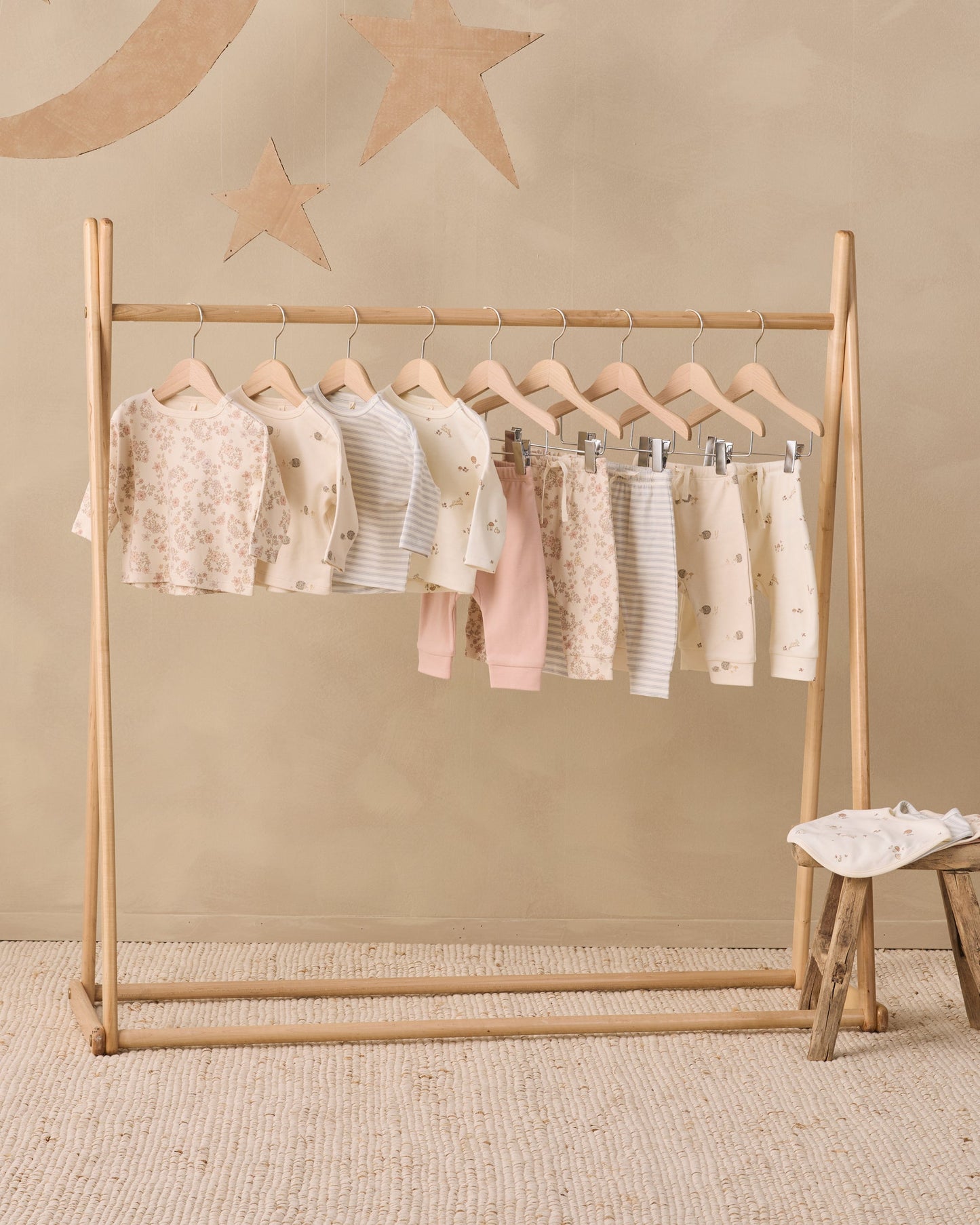 Baby wearing the Dusty Rose Pant, lifestyle photo