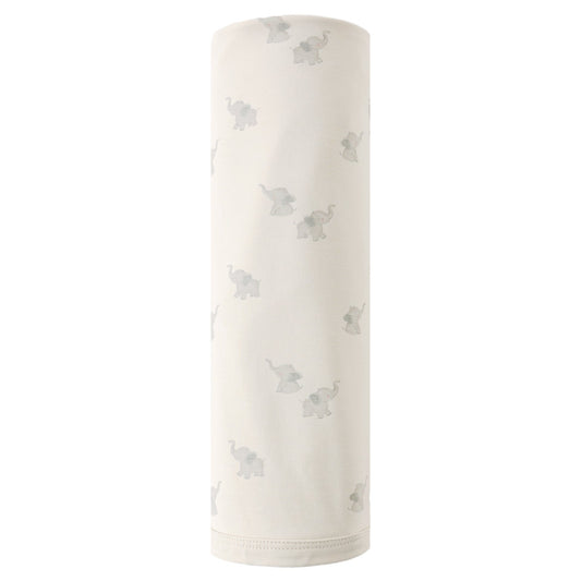 Elephant pattern fabric swaddle blanket rolled up