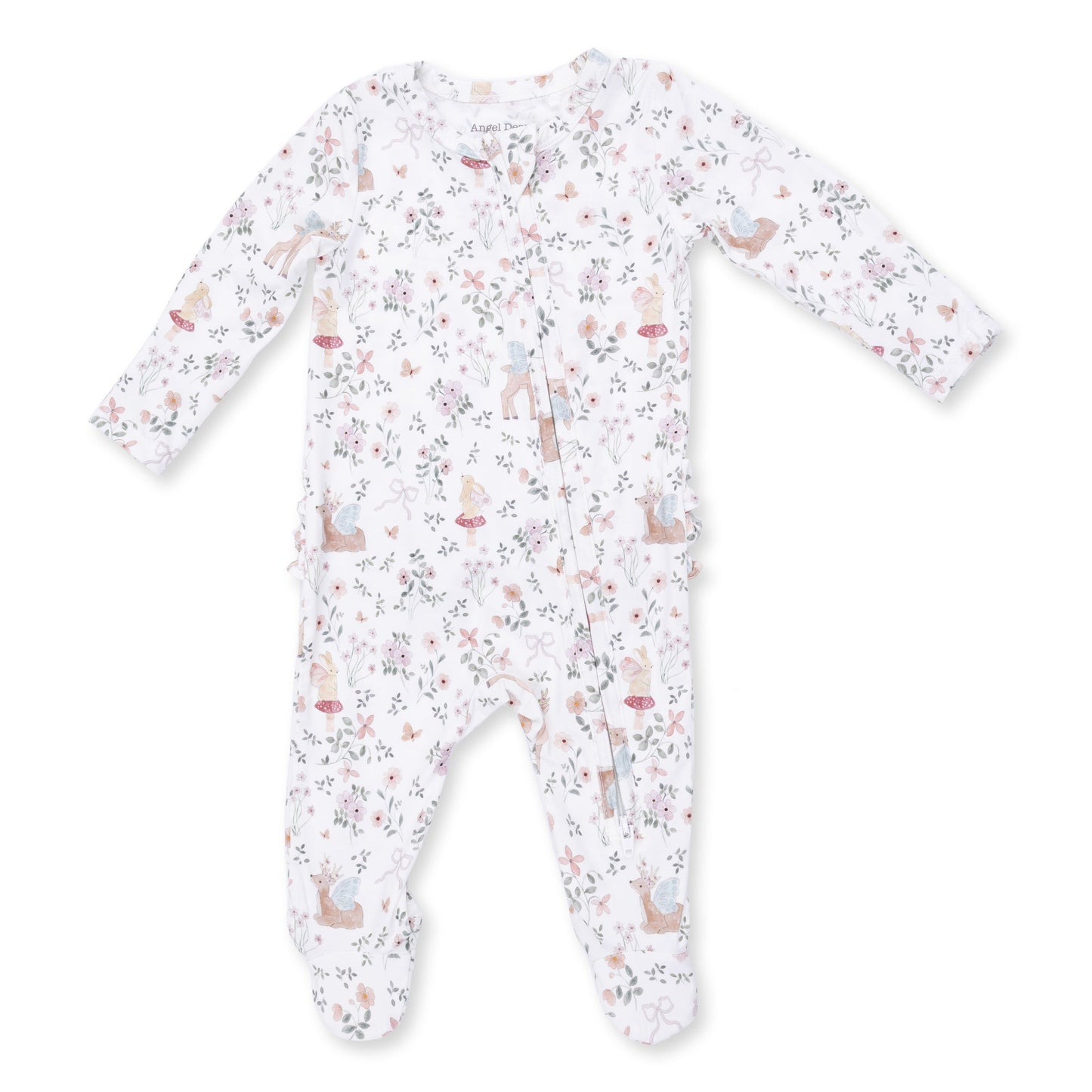 Enchanted Woodland Ruffle Zip Footie by Angel Dear, view 1