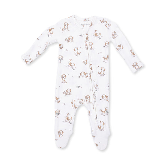 Explorer Puppy Blue Zip Footie by Angel Dear, view 1