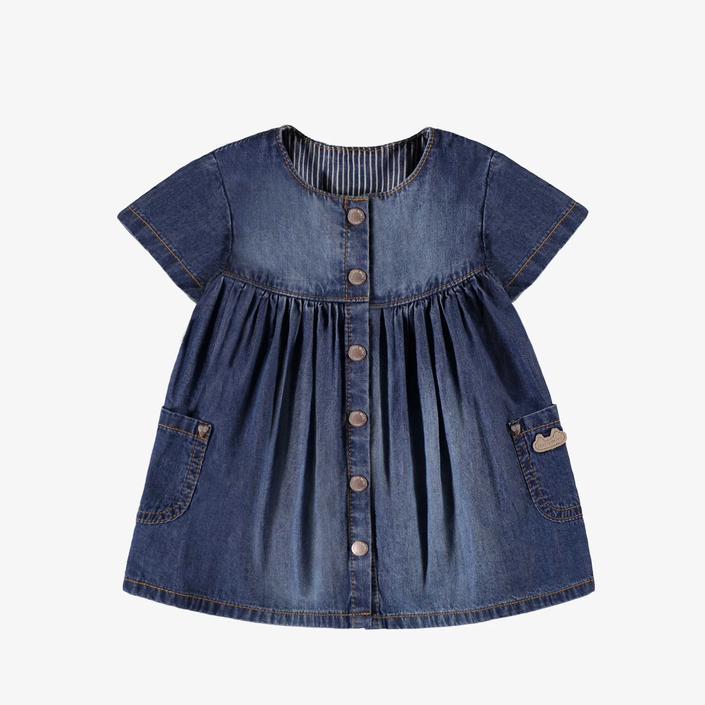 Faded Denim Pocket Dress