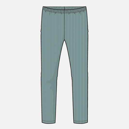 Ash Blue Ribbed Legging