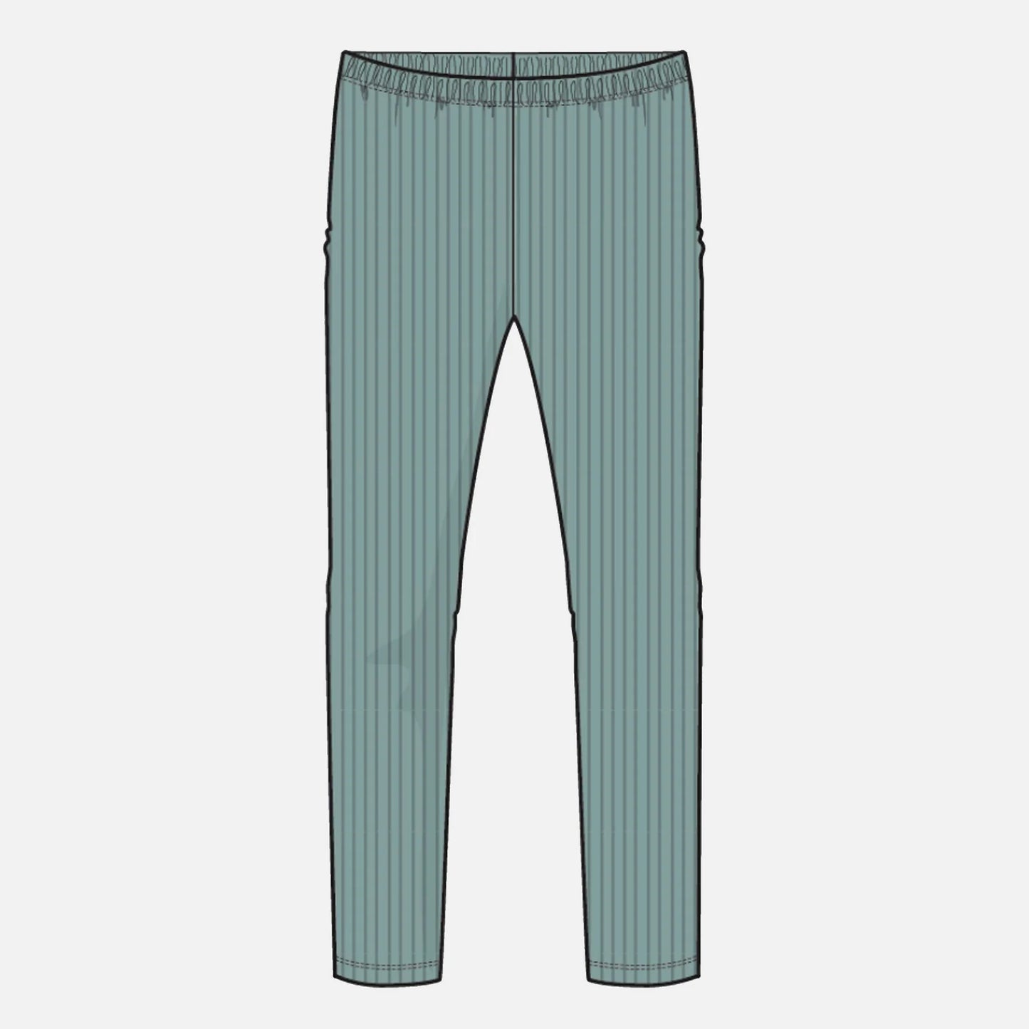 Ash Blue Ribbed Legging